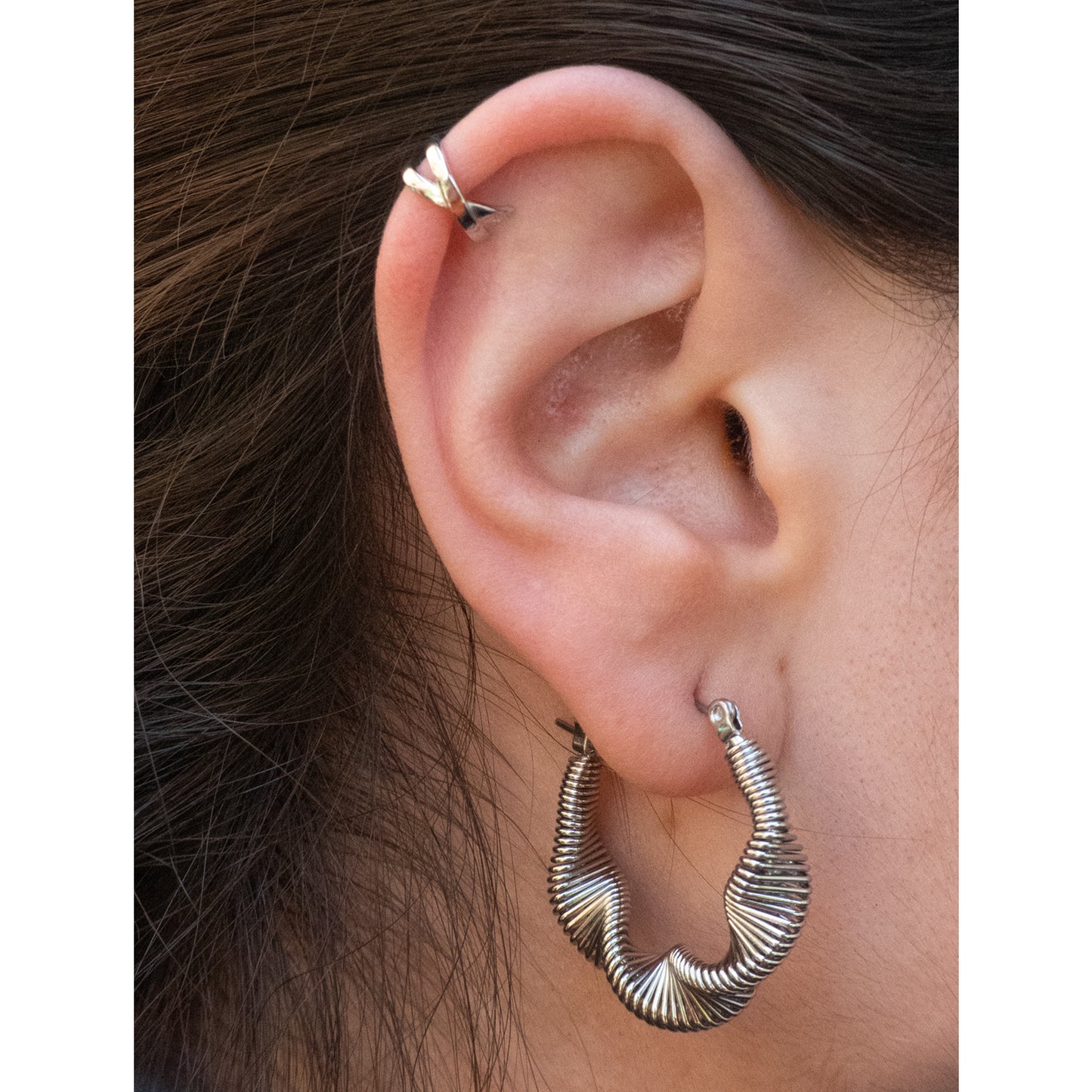 Argollas Enroscada Silver