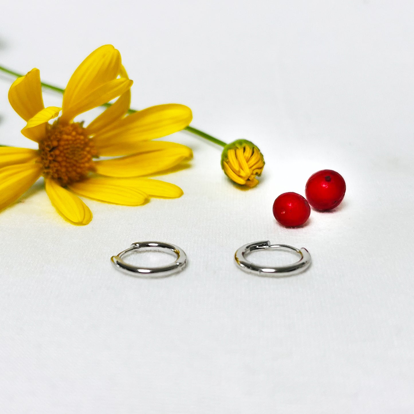 Aros Argollitas Silver 12mm