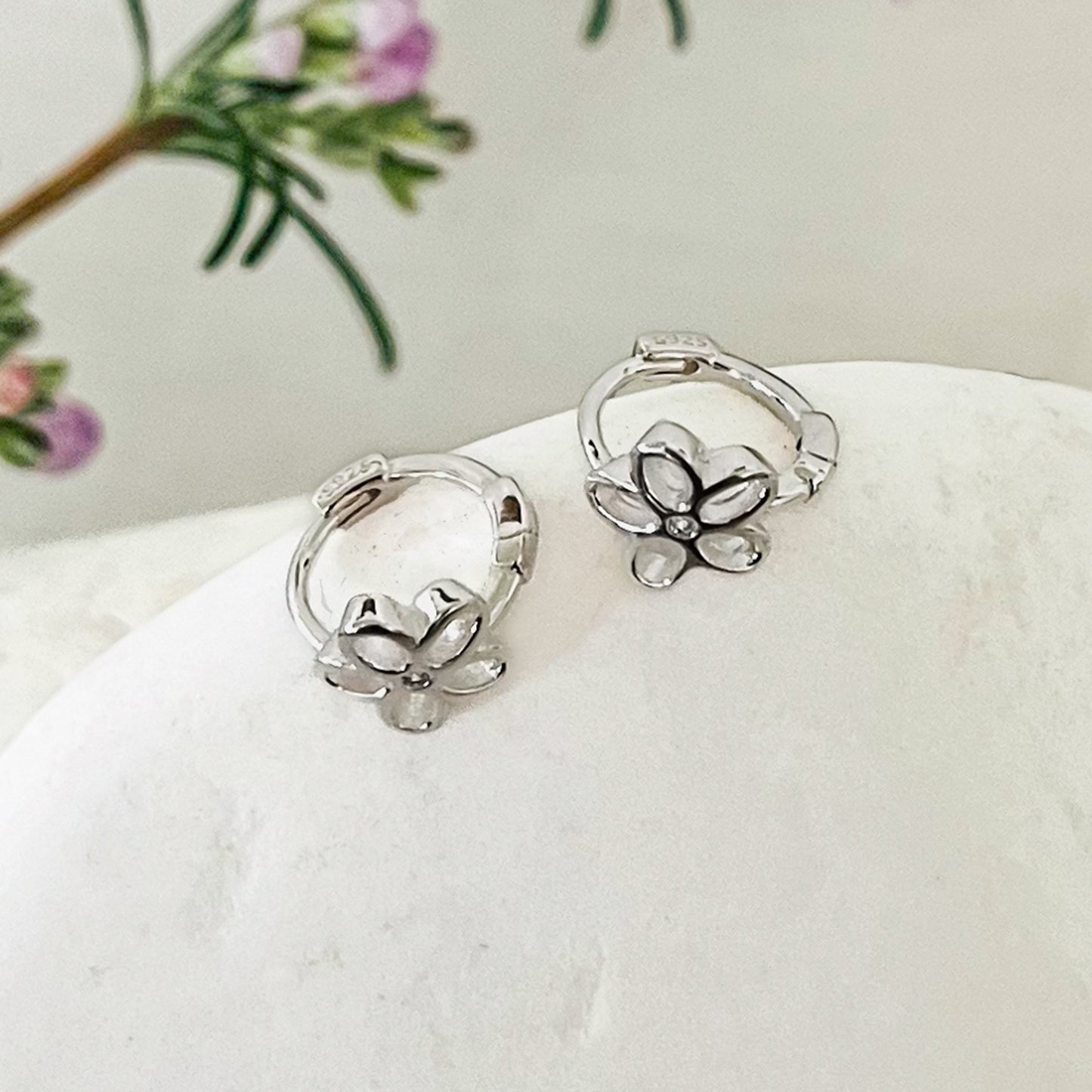 Aros Argolla Flor