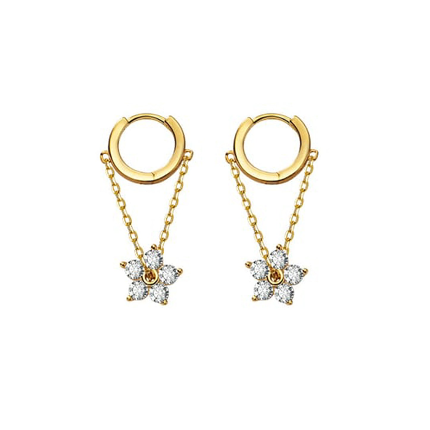 Argollas Cadenita y Flor