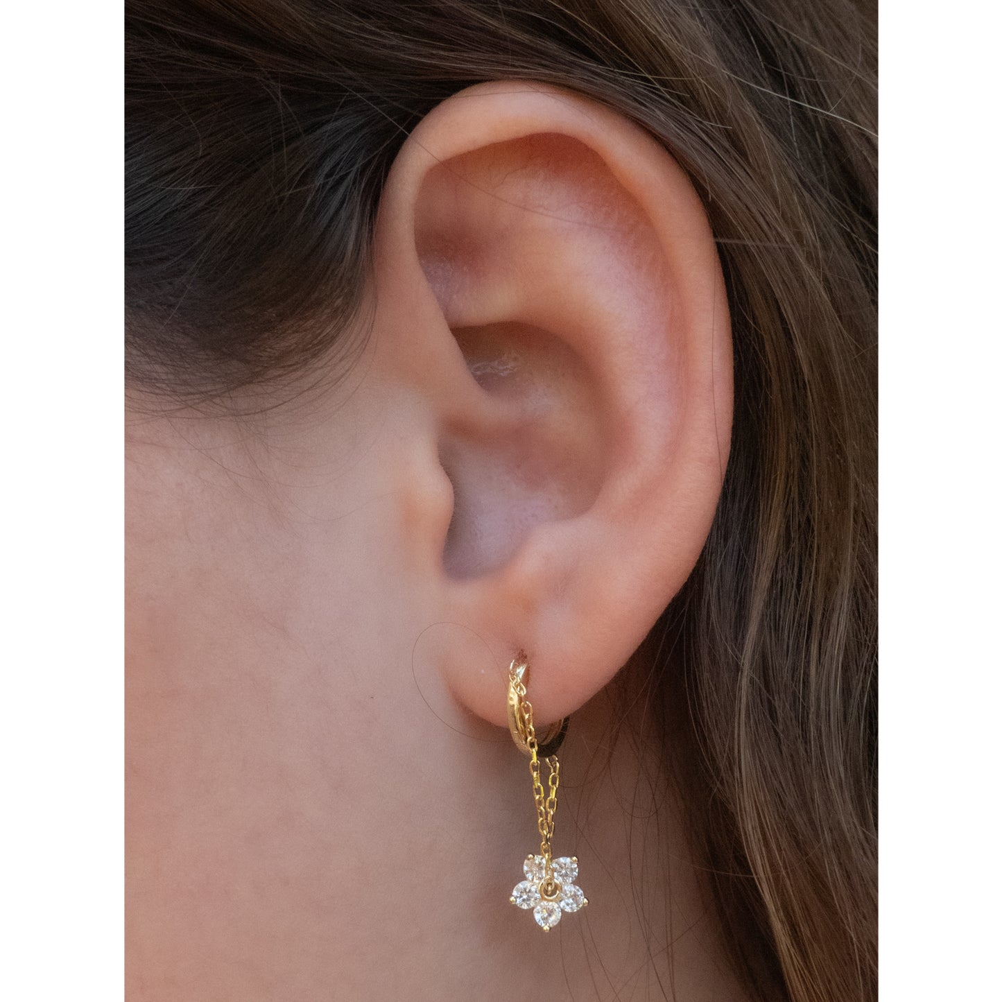 Argollas Cadenita y Flor