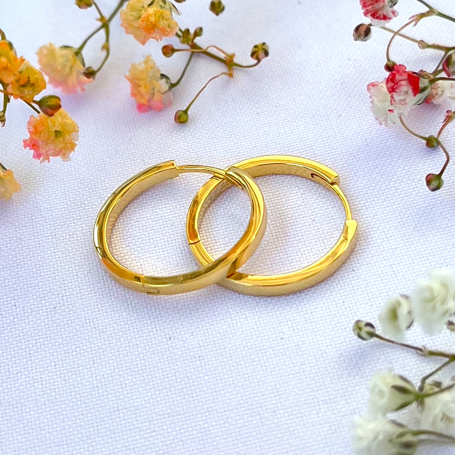 Argollas Lisas Gold 23mm