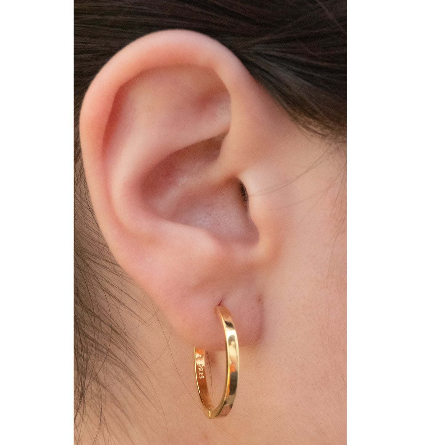 Argollas Lisas Gold 23mm