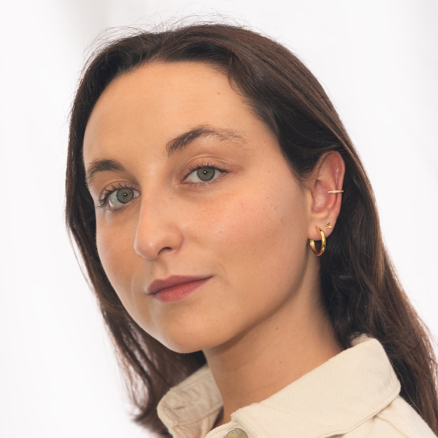 Earcuff Circón Oro