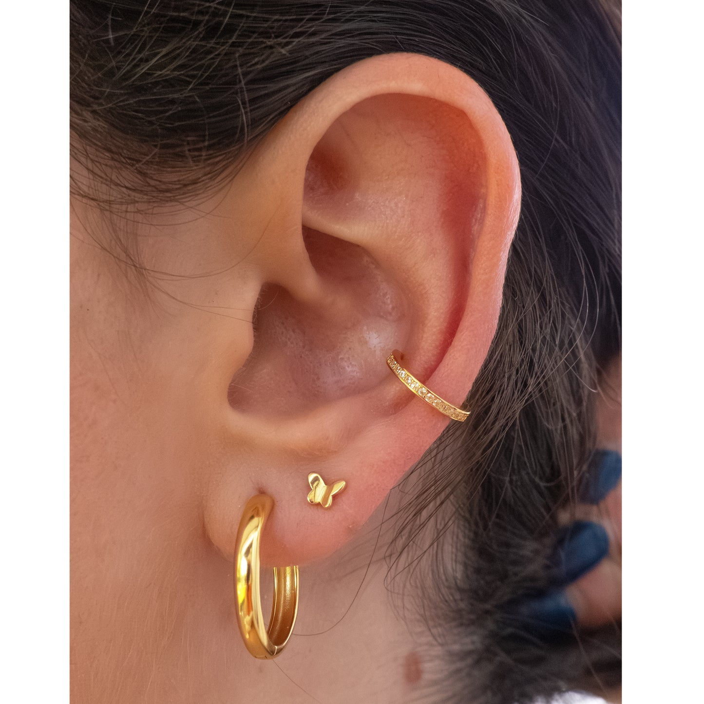 Aros Mariposita Dorada