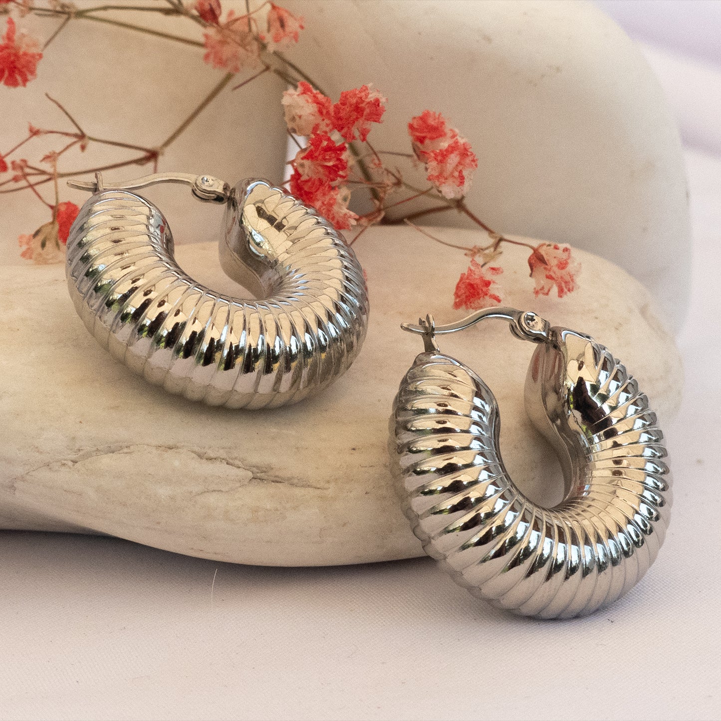 Argollas Gruesas Silver