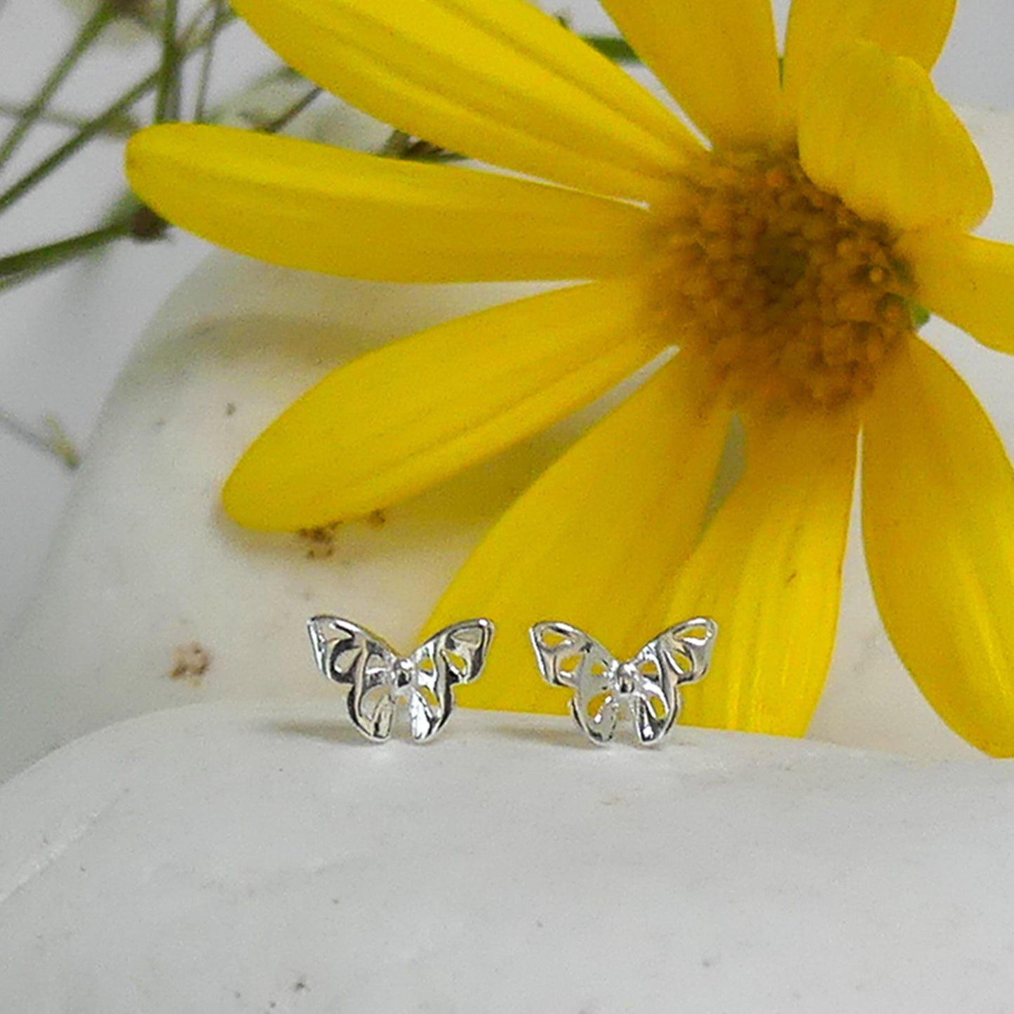 Aros Maripositas Plata