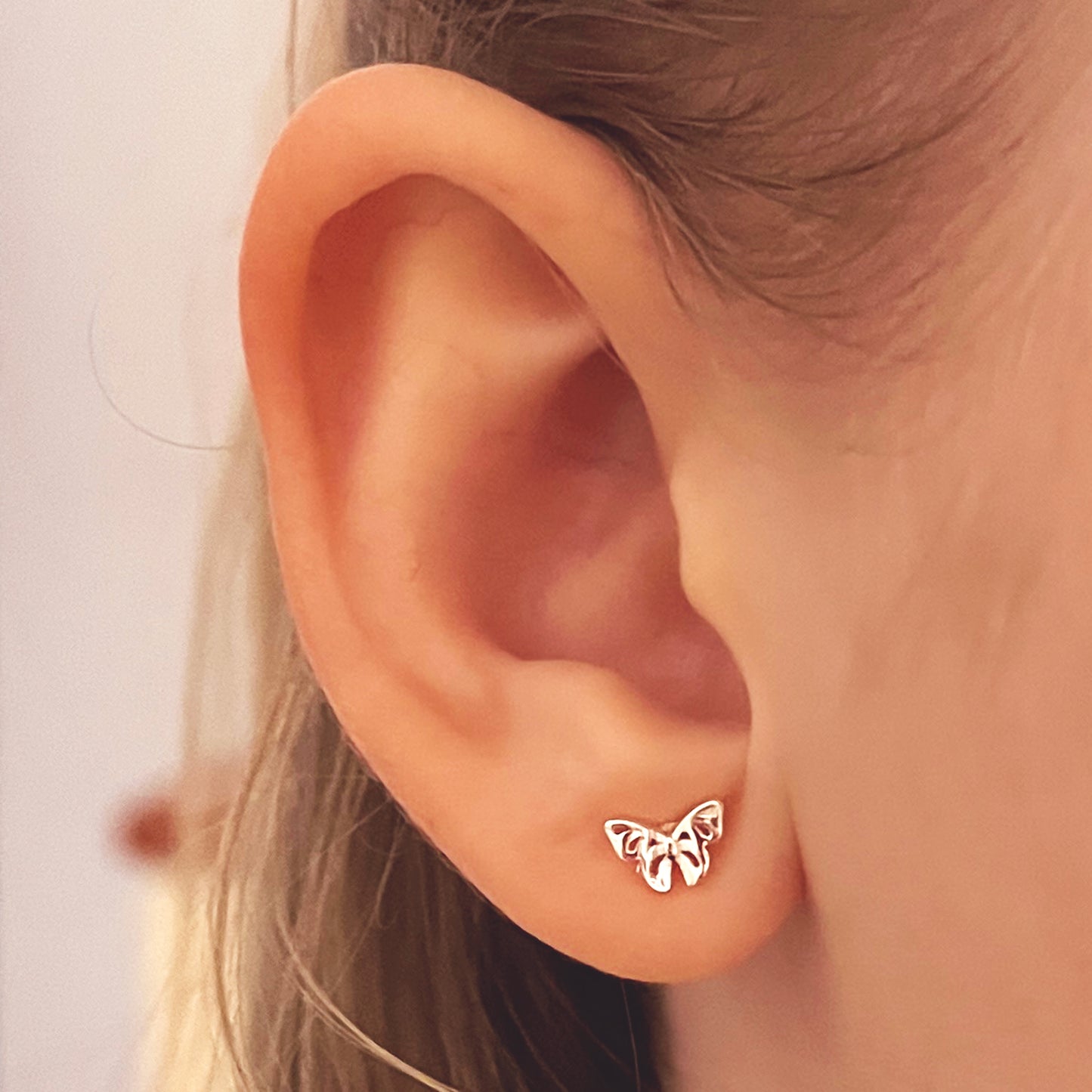 Aros Maripositas Plata