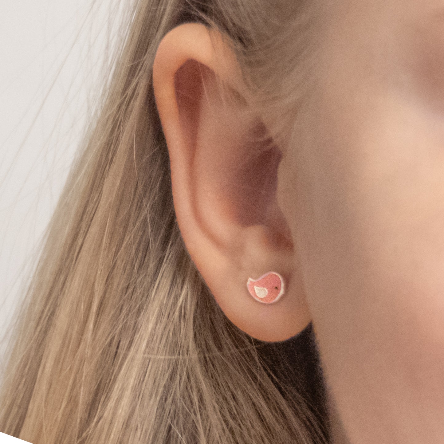 Aros Pajaritos Rosados