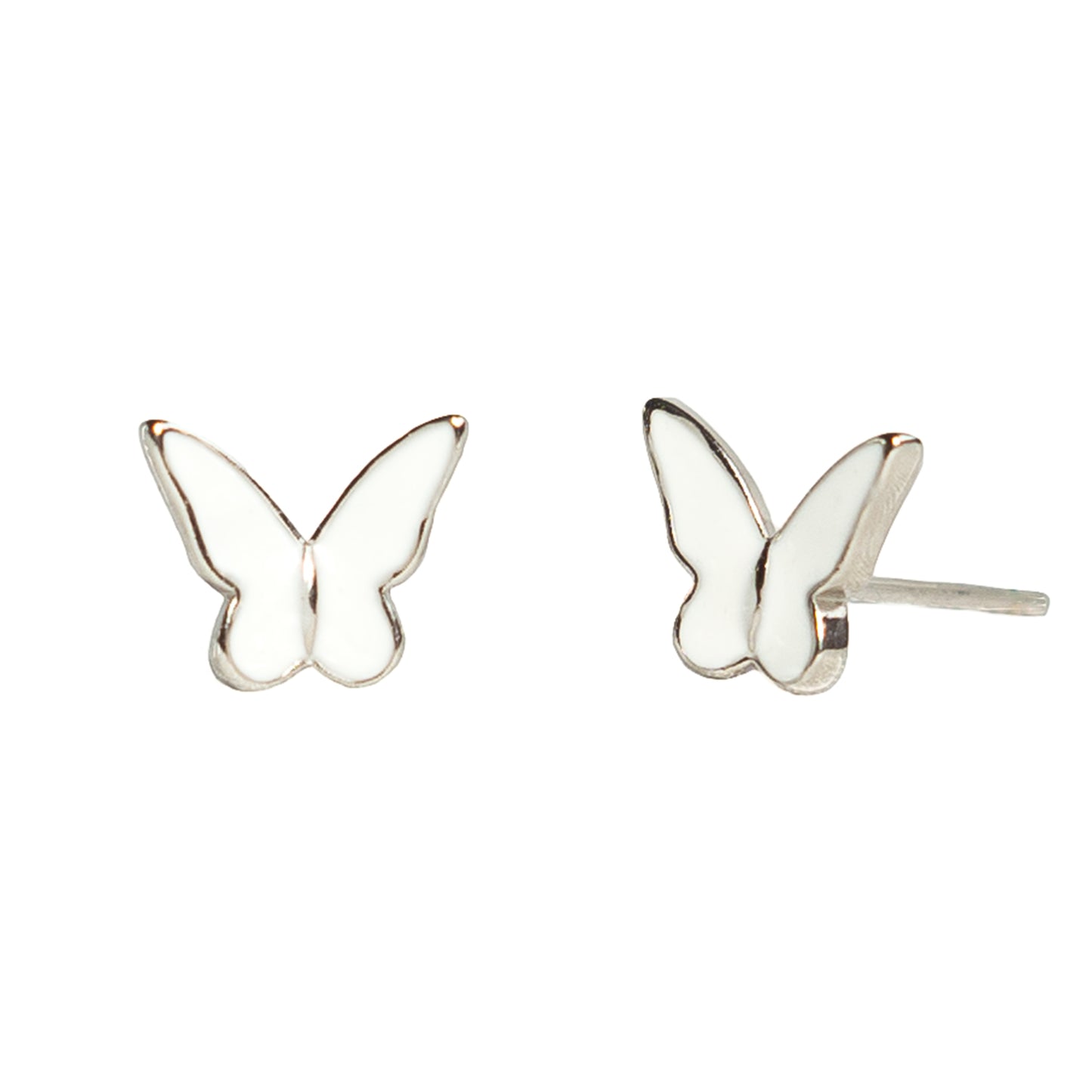 Aros Maripositas Blancas