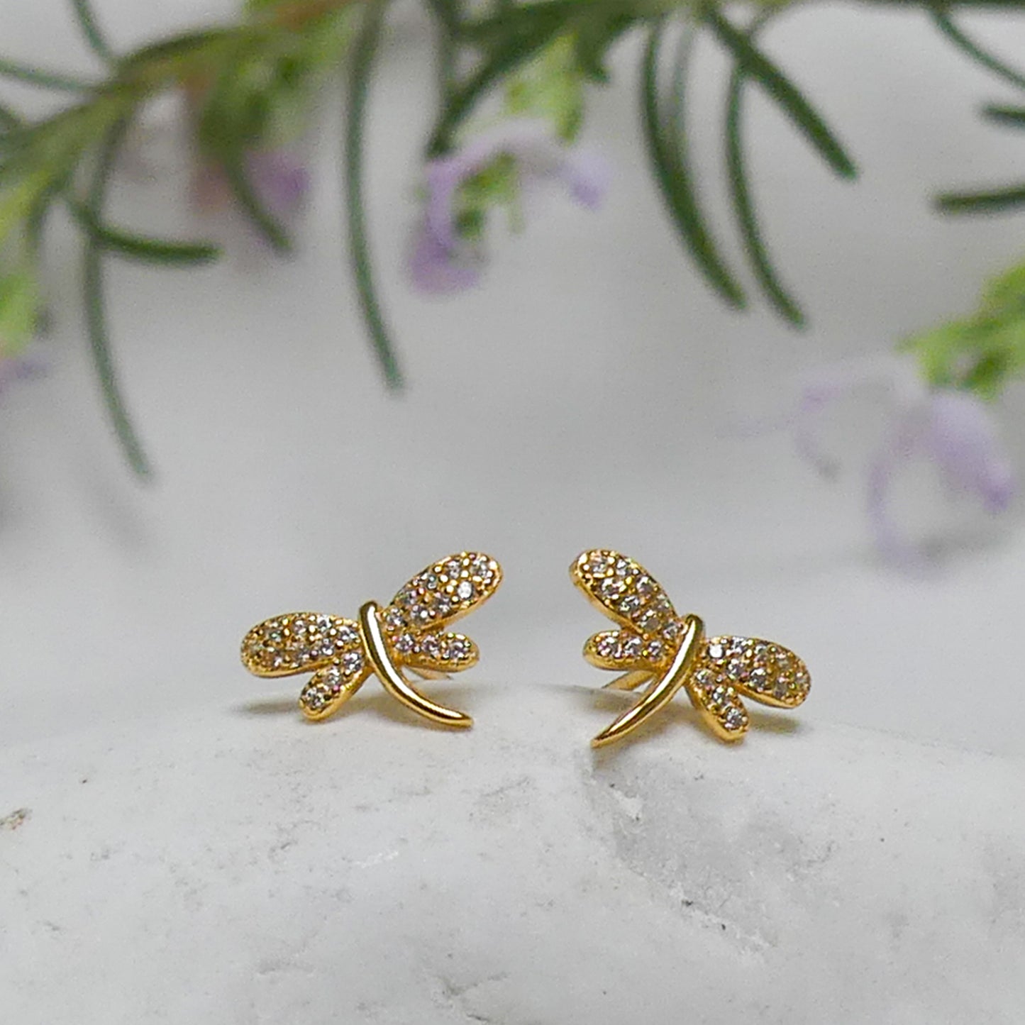 Aros Libélulas Gold