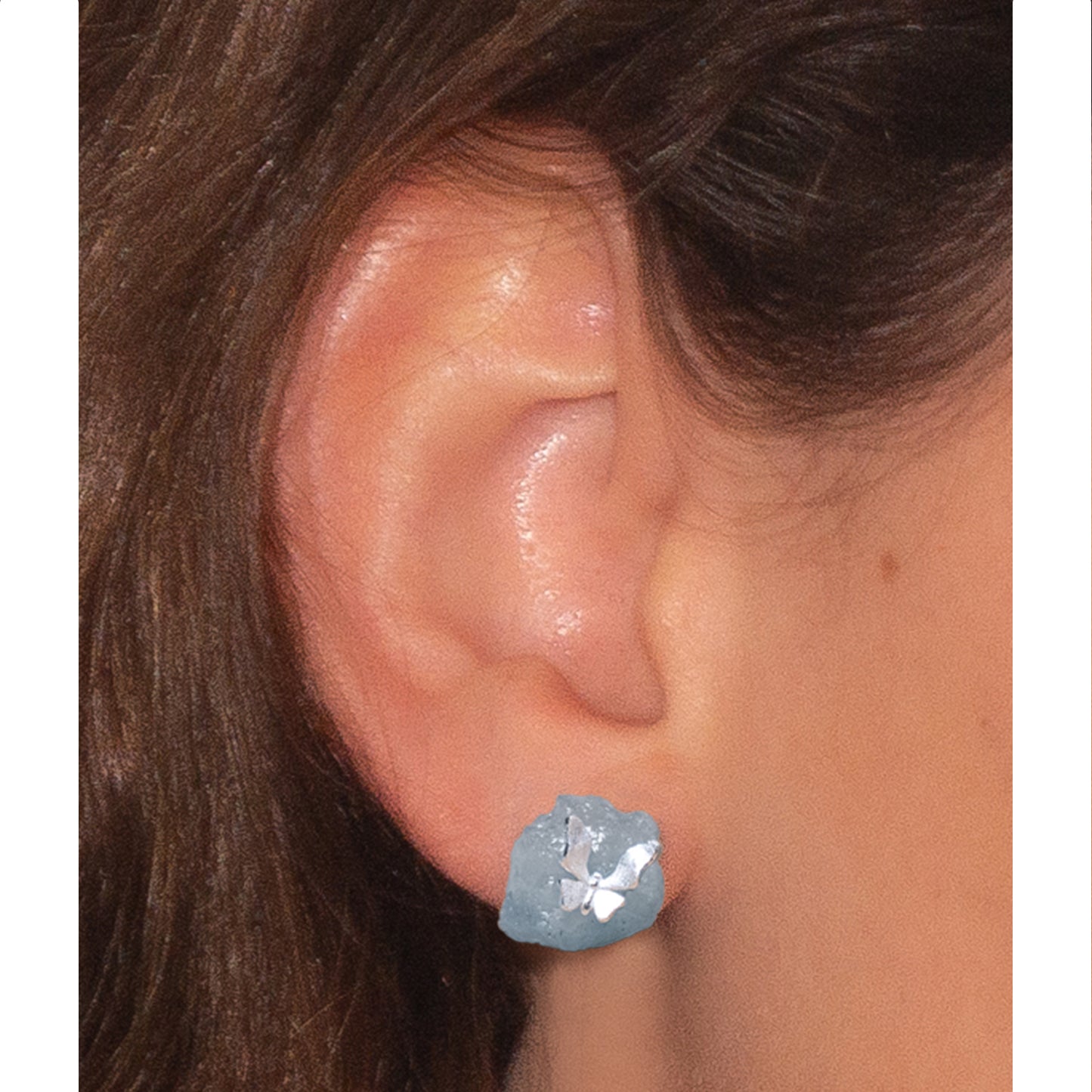 Aros Mariposa en Piedra Azul