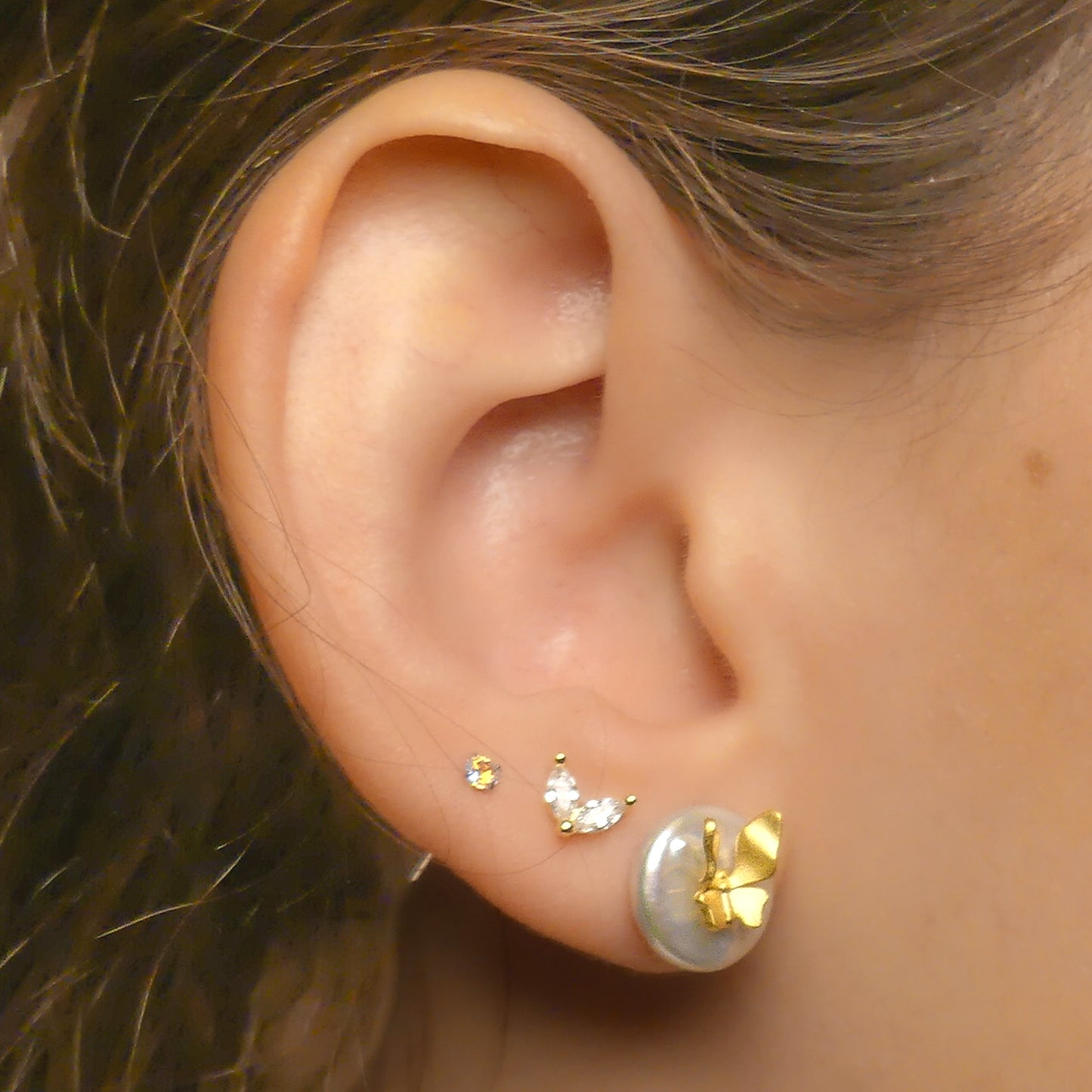 Aros Mariposa en Perla
