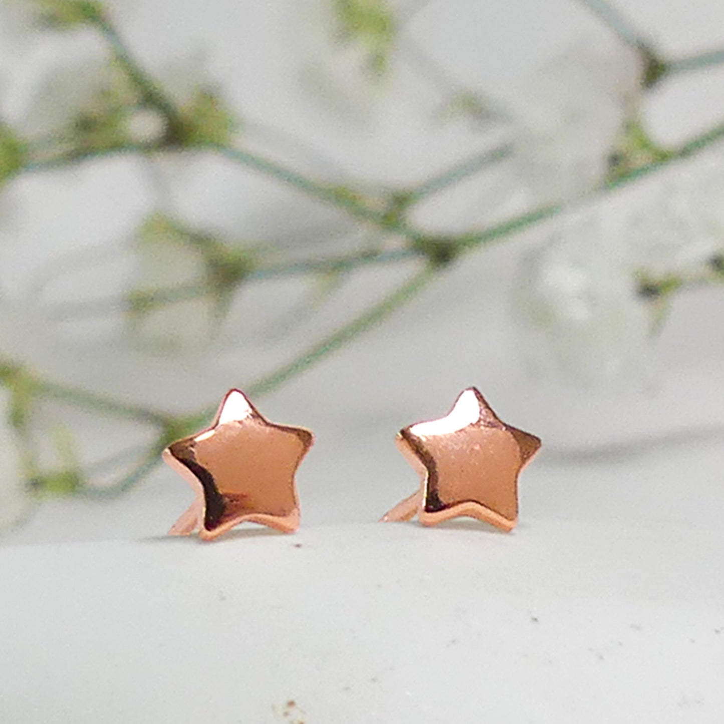 Aros Estrellas Llenas Rose