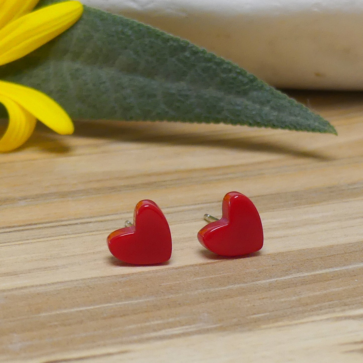 Aros Corazón Rojo