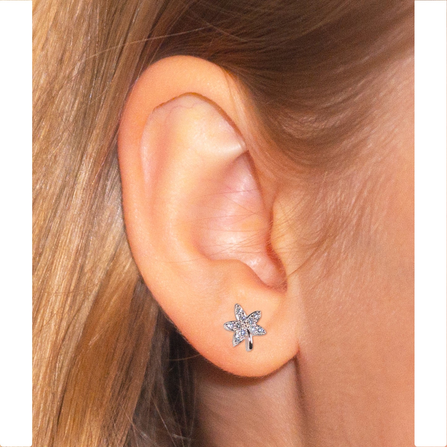 Aros Hojas Silver