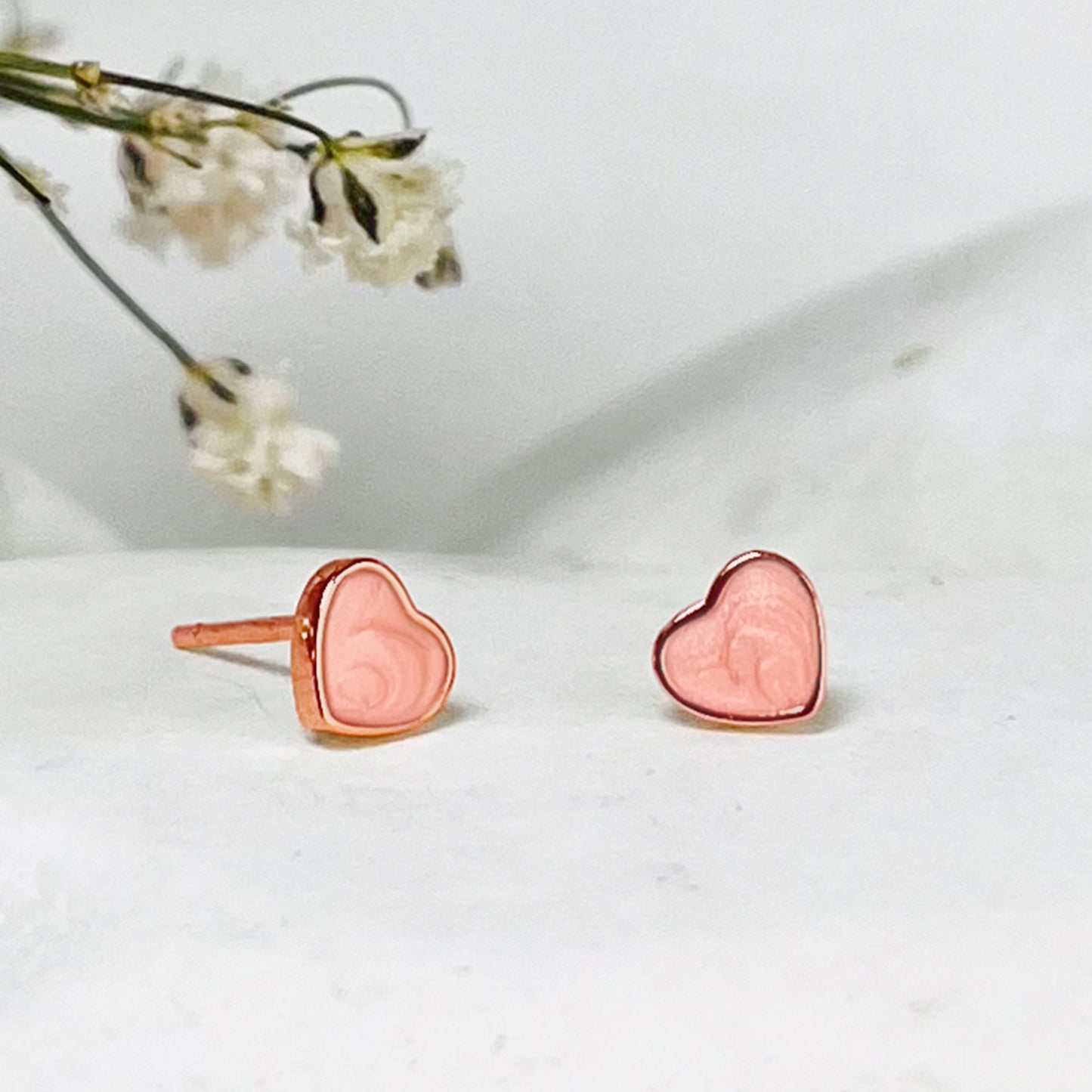 Aros Corazones Rose
