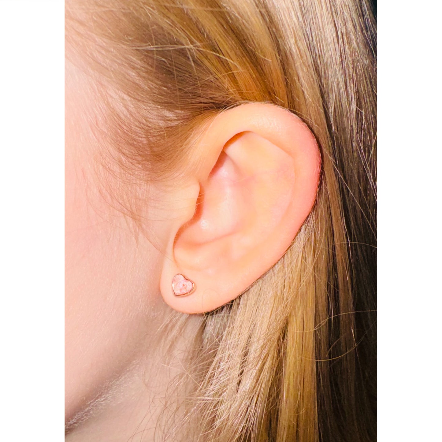 Aros Corazones Rose