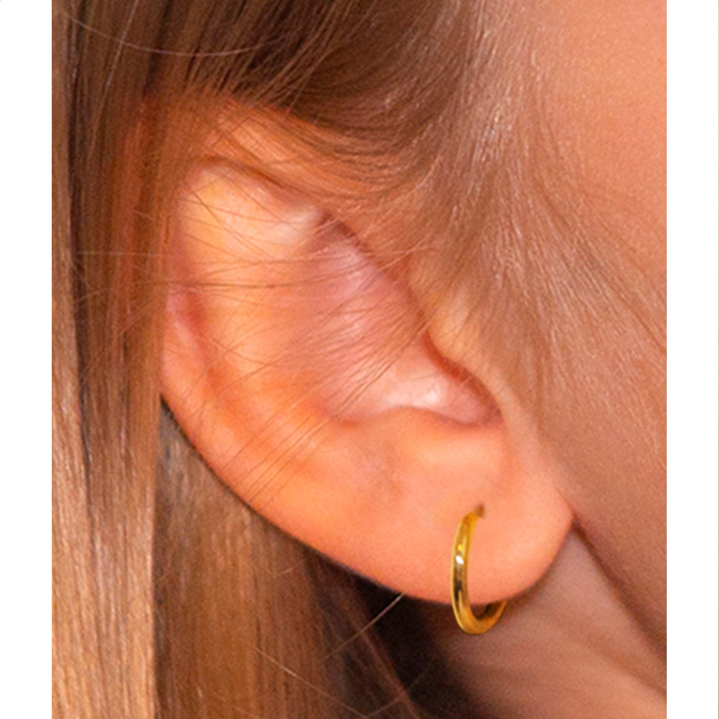 Aros Argollitas Gold 11mm