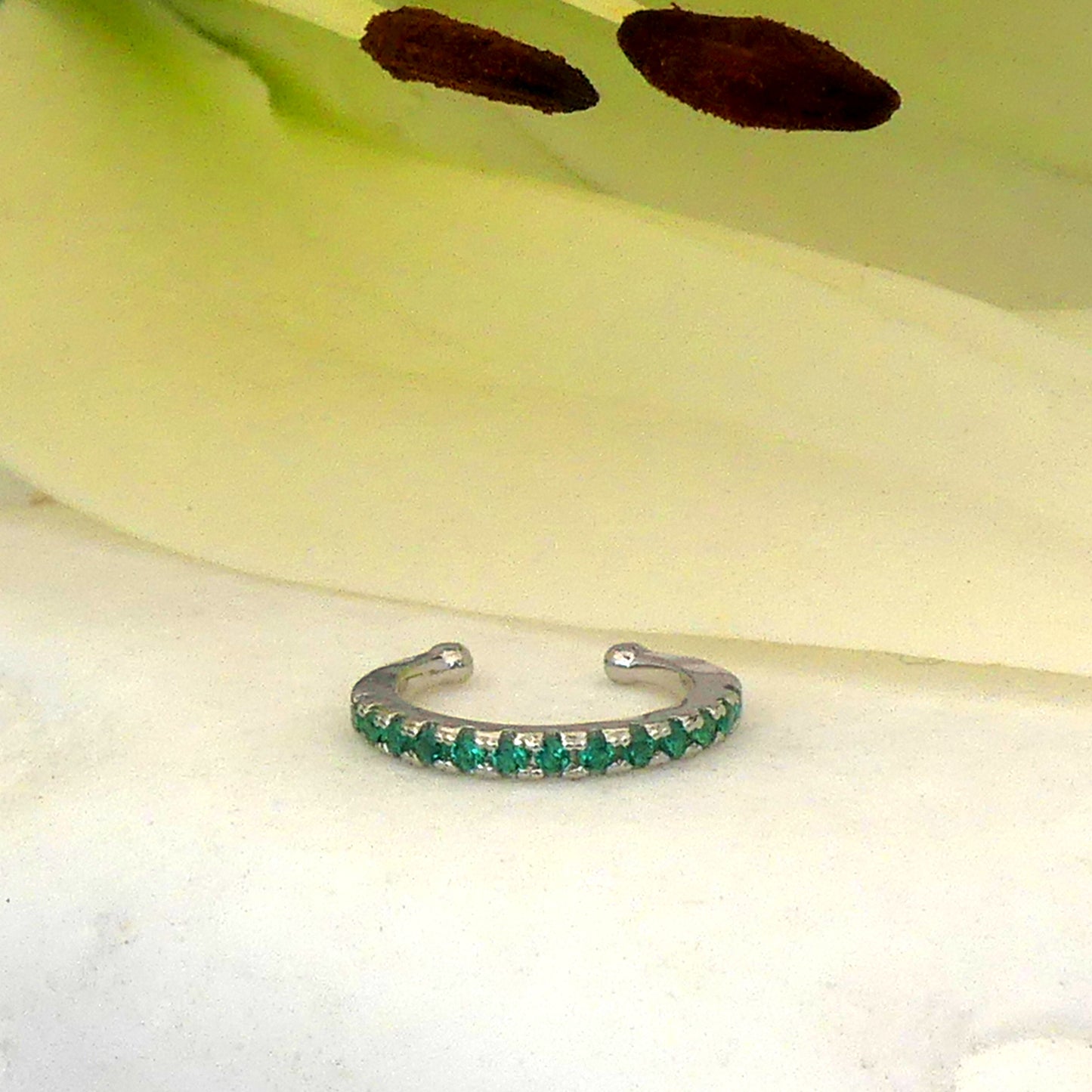 Earcuff Circón Verde