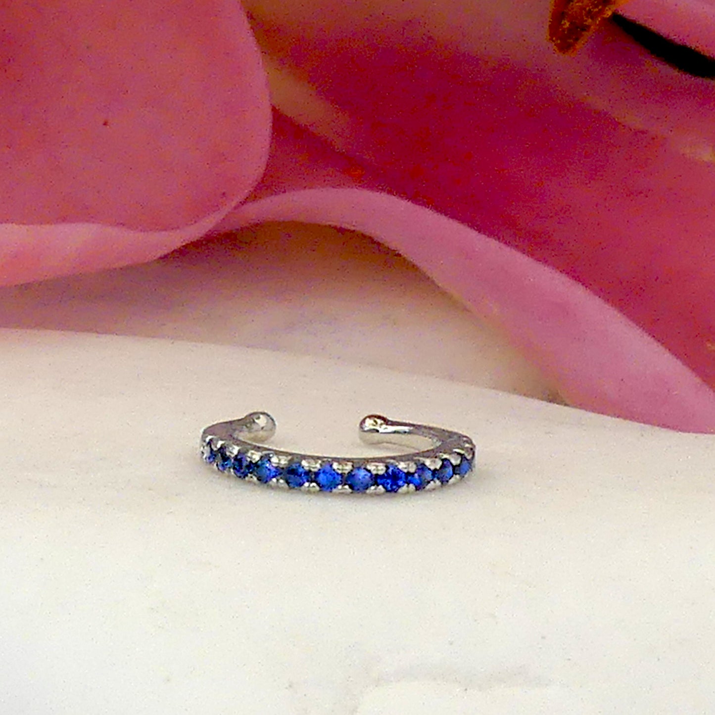 Earcuff Circón Azul