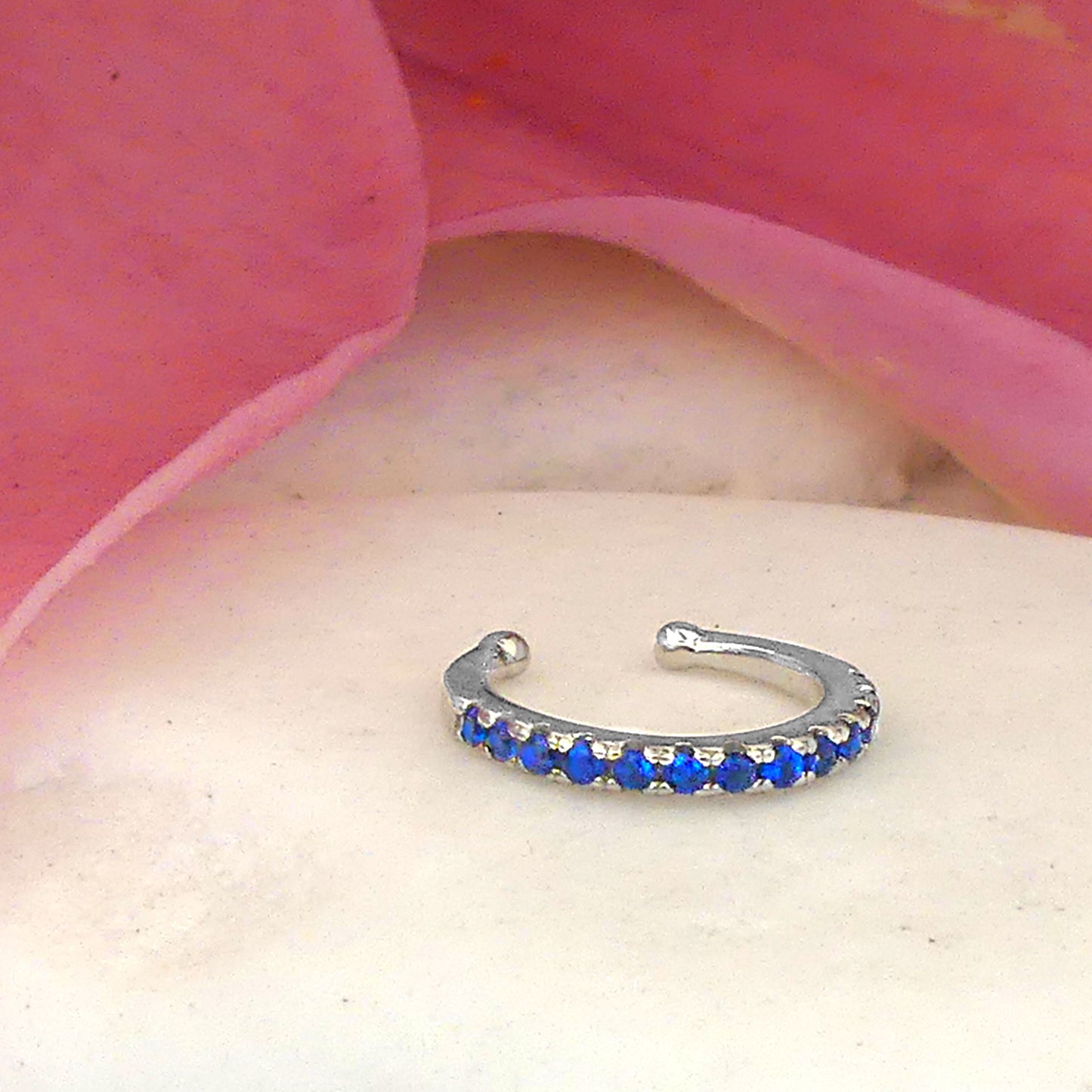 Earcuff Circón Azul