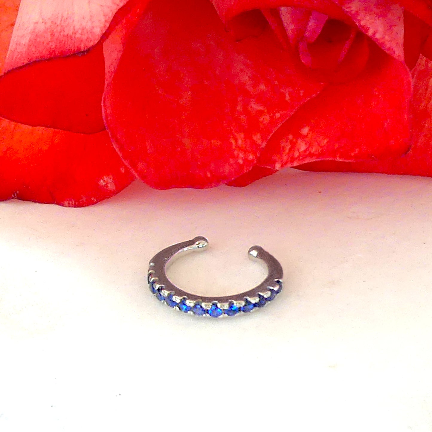 Earcuff Circón Azul