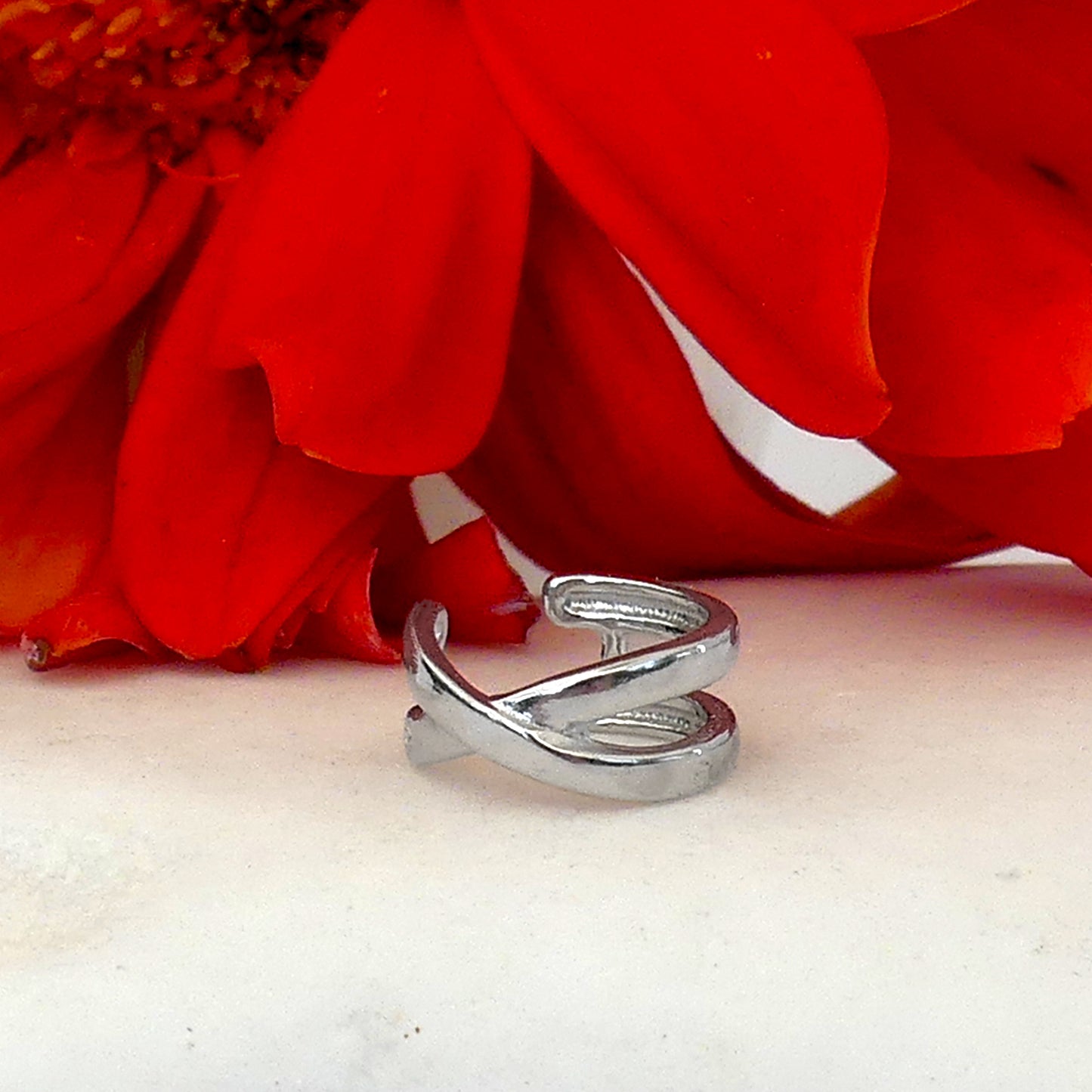 Earcuff Silver Cruzado