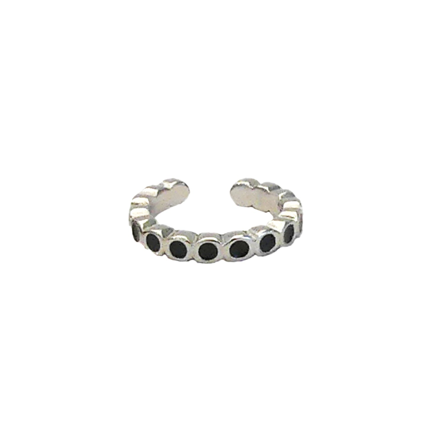 Earcuff Silver Negro