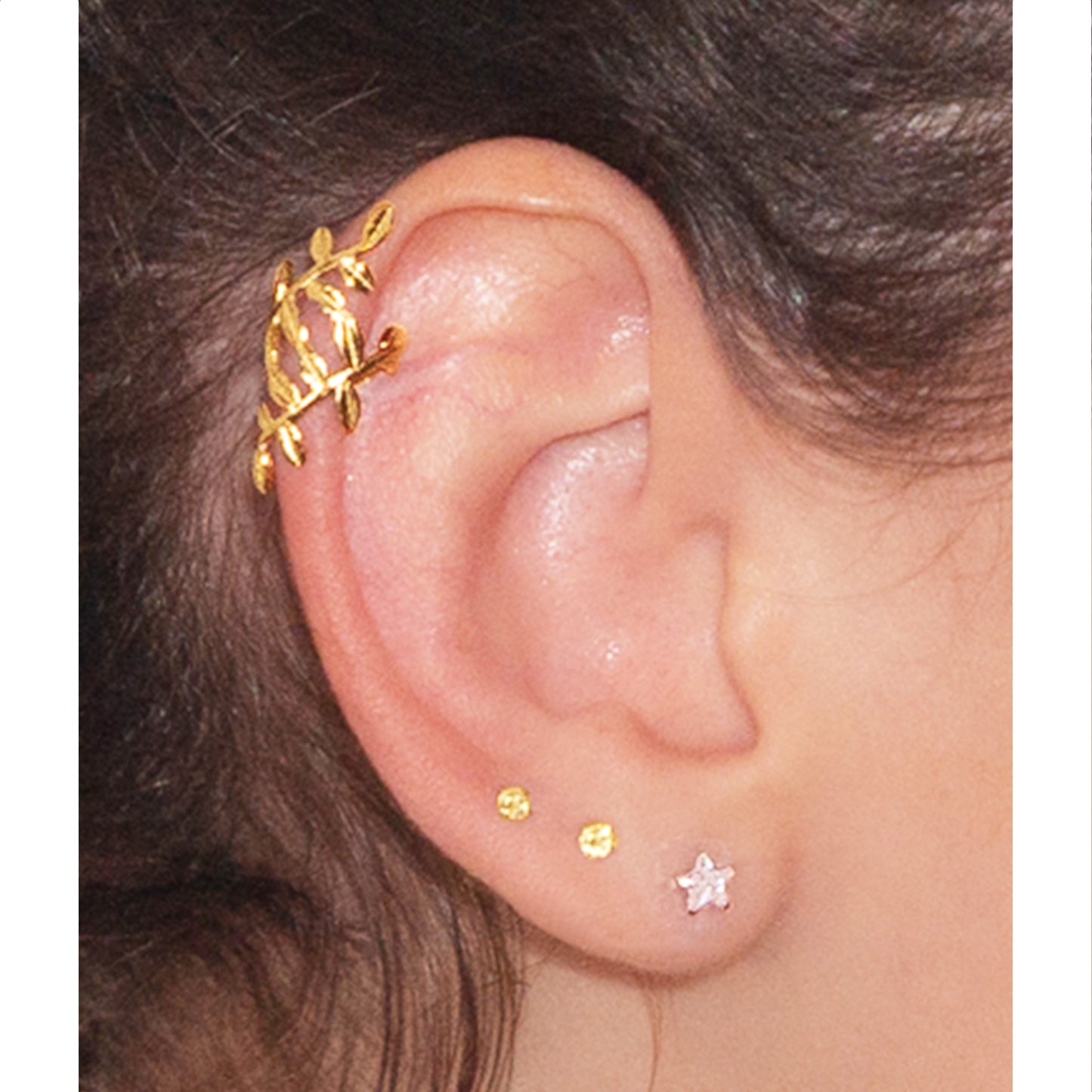 Earcuff Hojas Gold