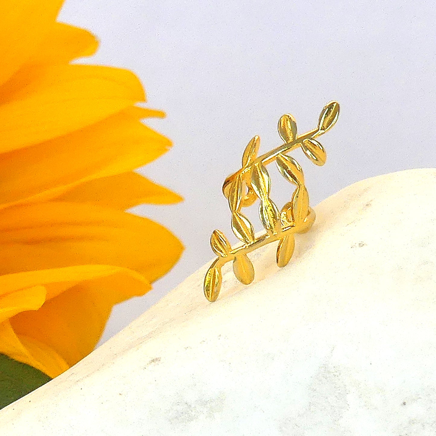 Earcuff Hojas Gold