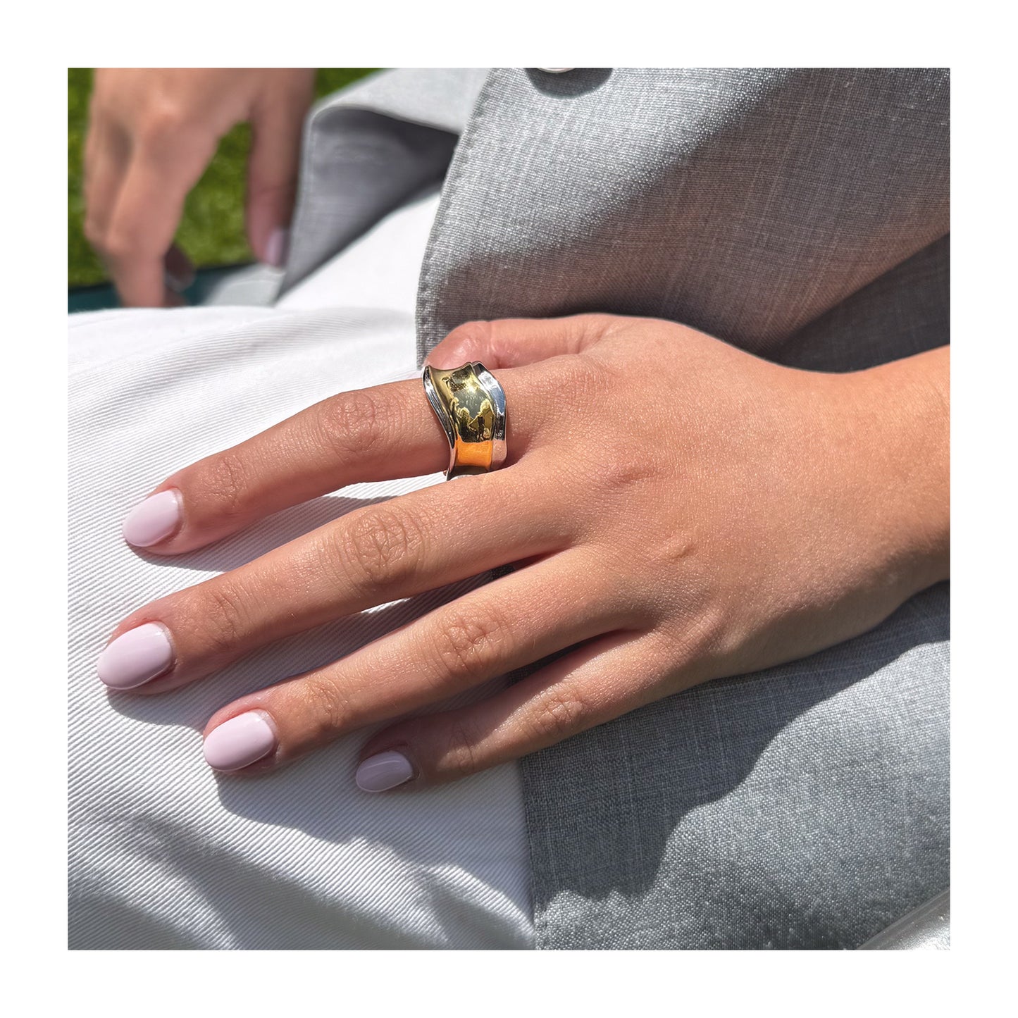 Anillo Lisa Bicolor