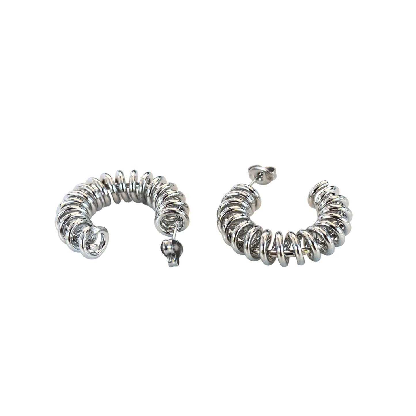 Argollas Espiral Silver