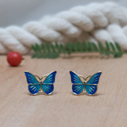 Aros Mariposa Azul